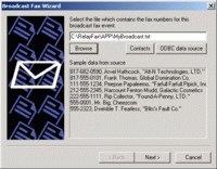 RelayFax: Broadcast Fax Wizard screen shot